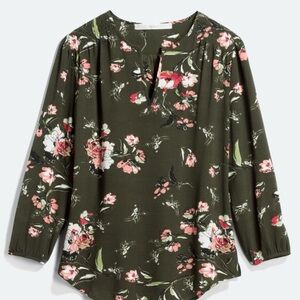 Monday Fun Fun 2 Fun Kenmore Split Neck Blouse